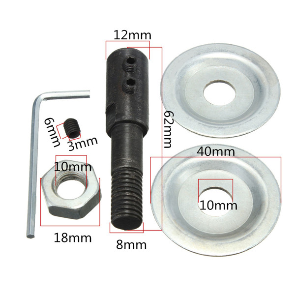 10mm Spindle Adapter for Grinding Polishing 8mm Shaft Motor