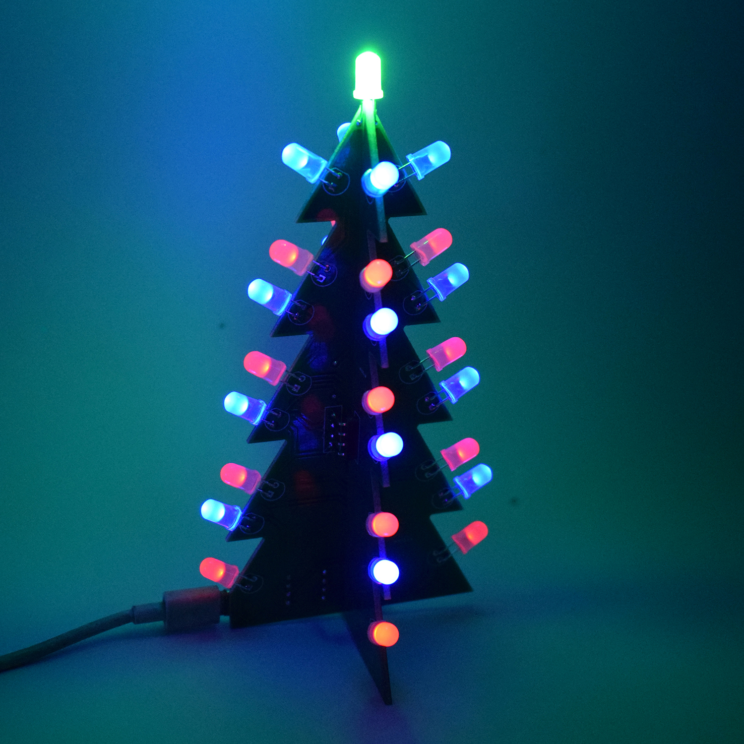 Geekcreit® DIY Star Effect 3D LED Decorative Christmas Tree Kit 14