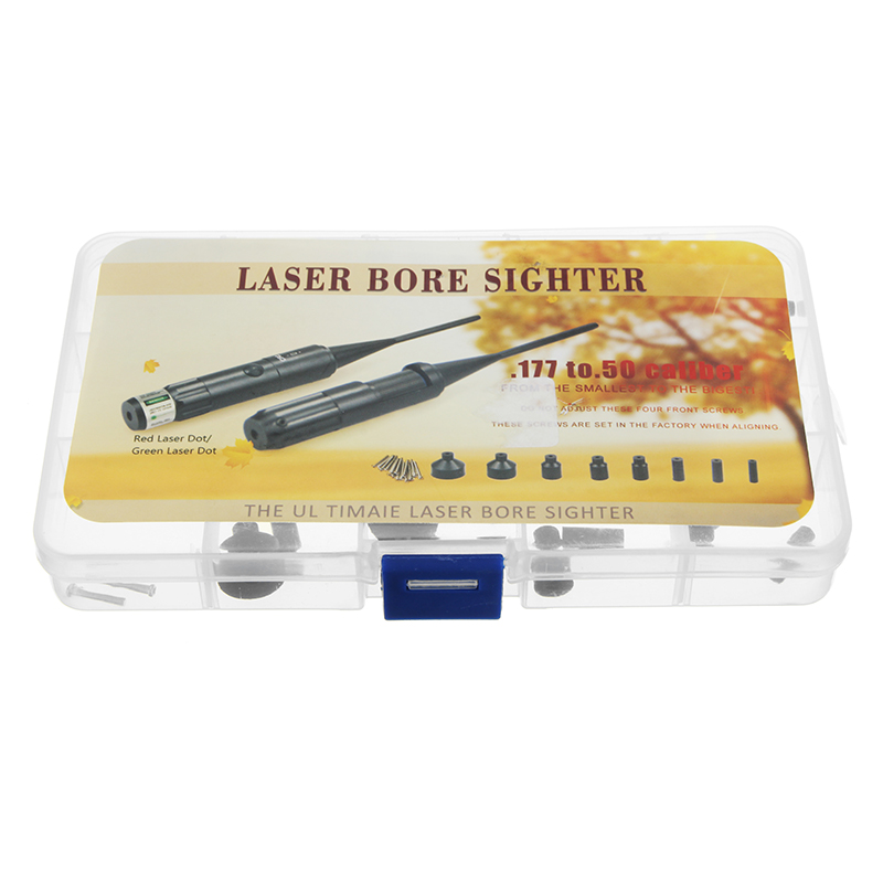 Red Dot Laser Bore Sighter .177 to .50 Caliber Sighting Positioning Ultimate Laser Boresighter Kit 9