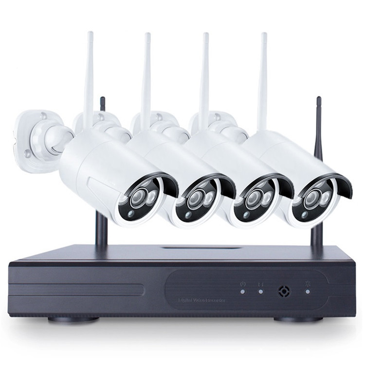 4PCS 4CH CCTV Wireless 720P NVR DVR 1.0MP IR Outdoor P2P Wifi IP Security Camera Video Surveillance 15