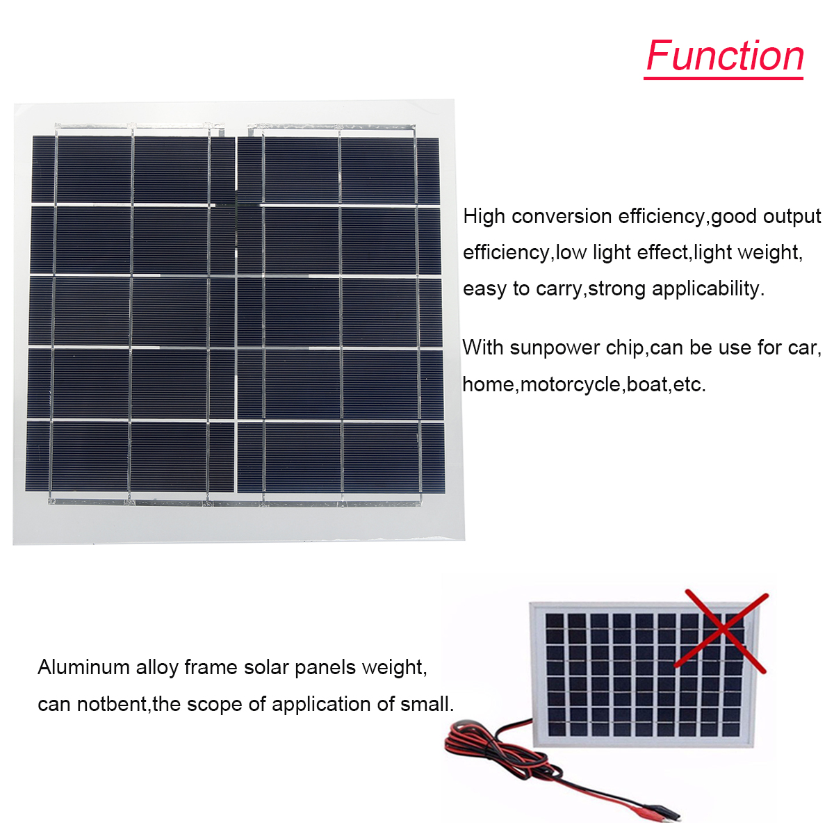 Elfeland® SP-12W5V Semi-Flexible Sunpower Solar Panel USB Interface For Smartphone 5