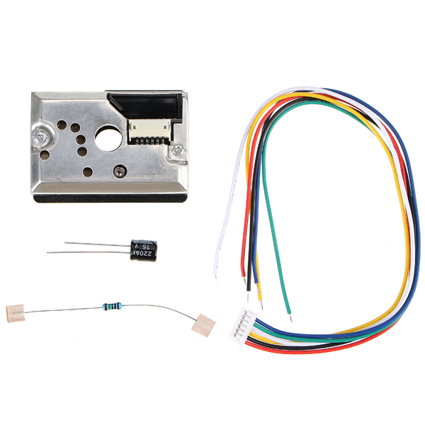 

DIY GP2Y1010AU0F 0.9V 11mA Dust Sensor Air Quality PM2.5 Tester Dectector Kit With Test Cable
