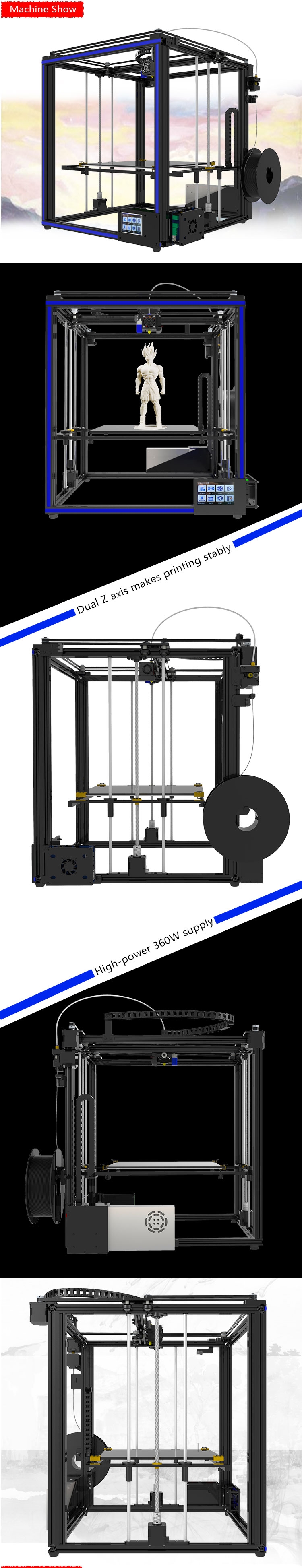 TRONXY® X5SA DIY Aluminium 3D Printer 330*330*400mm Printing Size With Updated Touch Screen/Auto Leveling/Dual Z-axis/Power Resume 43