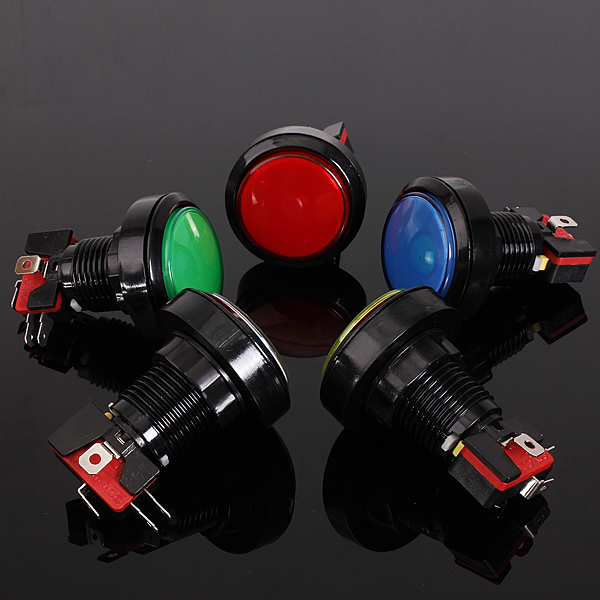 45mm Arcade Video Game Big Round Push Button LED Lighted Illuminated Lamp 12