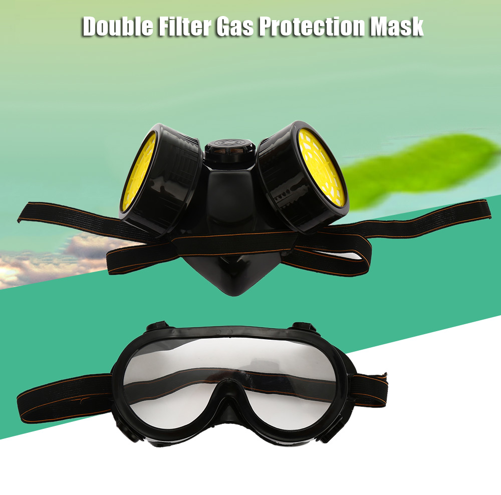 Double Filter Gas Protection Mask Filter Chemical Respirator Mask for Fire Self-help Protection 1