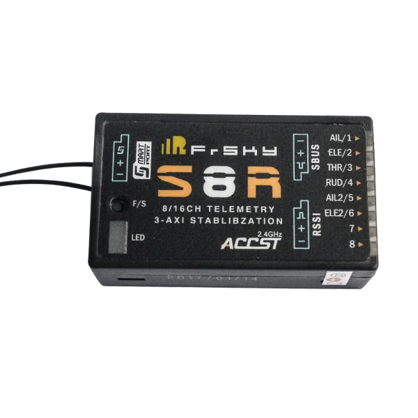 Frsky S8R 16CH 3 Axis Stablibzation Receiver
