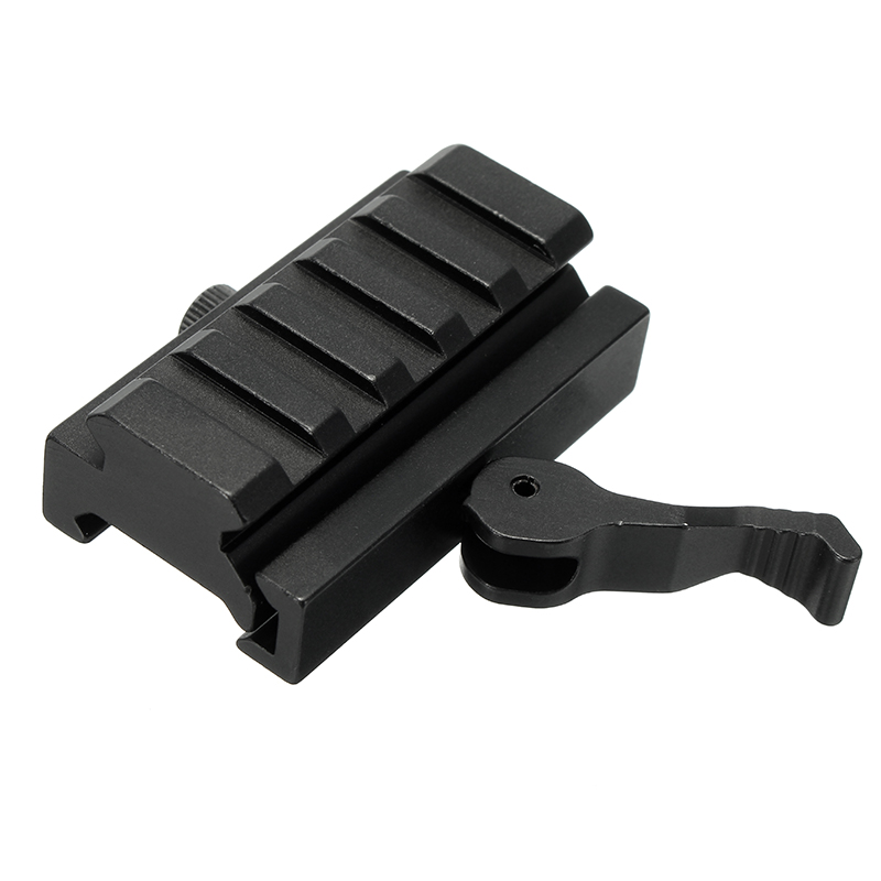 Quick Release Low Profile Compact Riser Quick Detachable 20mm Picatinny Rail Mount Adapter 9