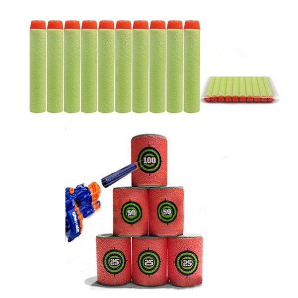 100PCS Light Green Refill Bullets Dart For Nerf N-strike Elite Rampage Retaliator Series - Photo: 1