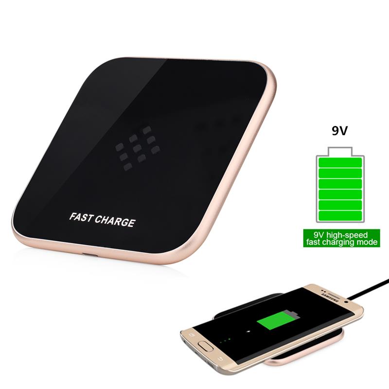 Aluminium Qi Wireless DC9V 1.8A Fast Charger