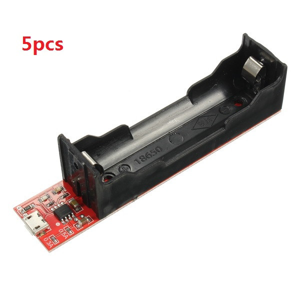 5pcs 18650 Battery Charging Holder Charging Board TP4056 0.3A / 0.5A / 0.8A 1