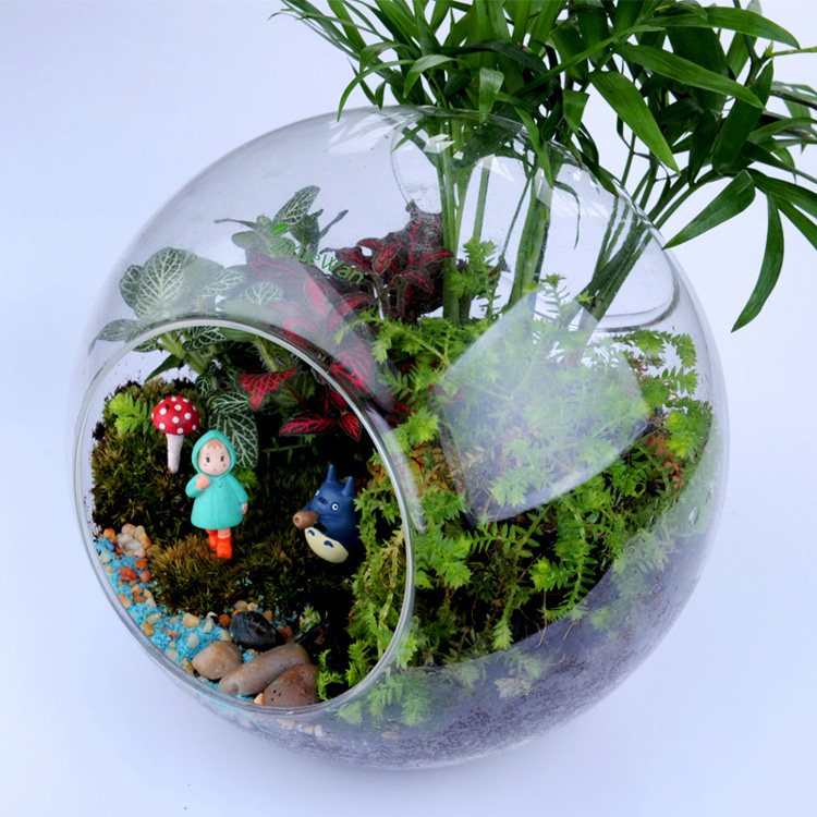 ball shaped micro landscape glass bottle