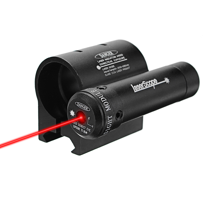 Red Laser Dot Sight Scope 20mm Picatinny Rail with 25mm Flashlight Ring Mount Clamp Holder 12