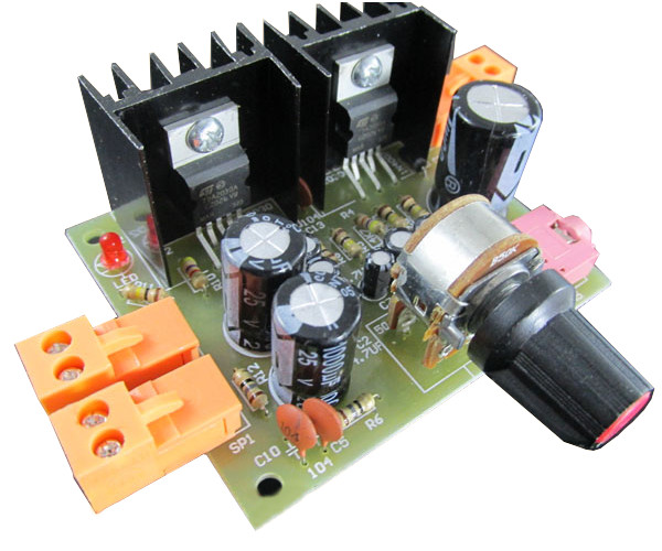 2.0 Dual Channel TDA2030A Power Amplifier Board AC/DC Power Supply Module With Housing 10