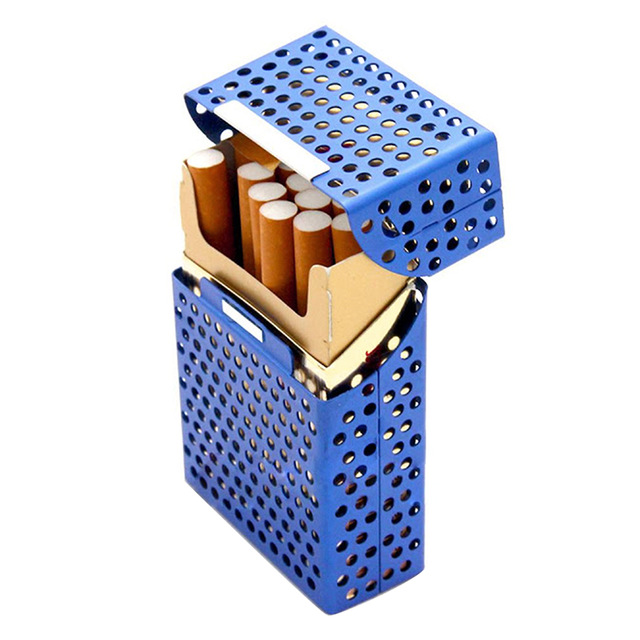 Fashion Creative Cigarette Box Metal Hollow Cigaret Case
