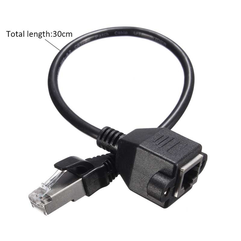 30cm/1M RJ45 Cable Male to Female Screw Panel Mount Ethernet LAN Network Extension Cable 73