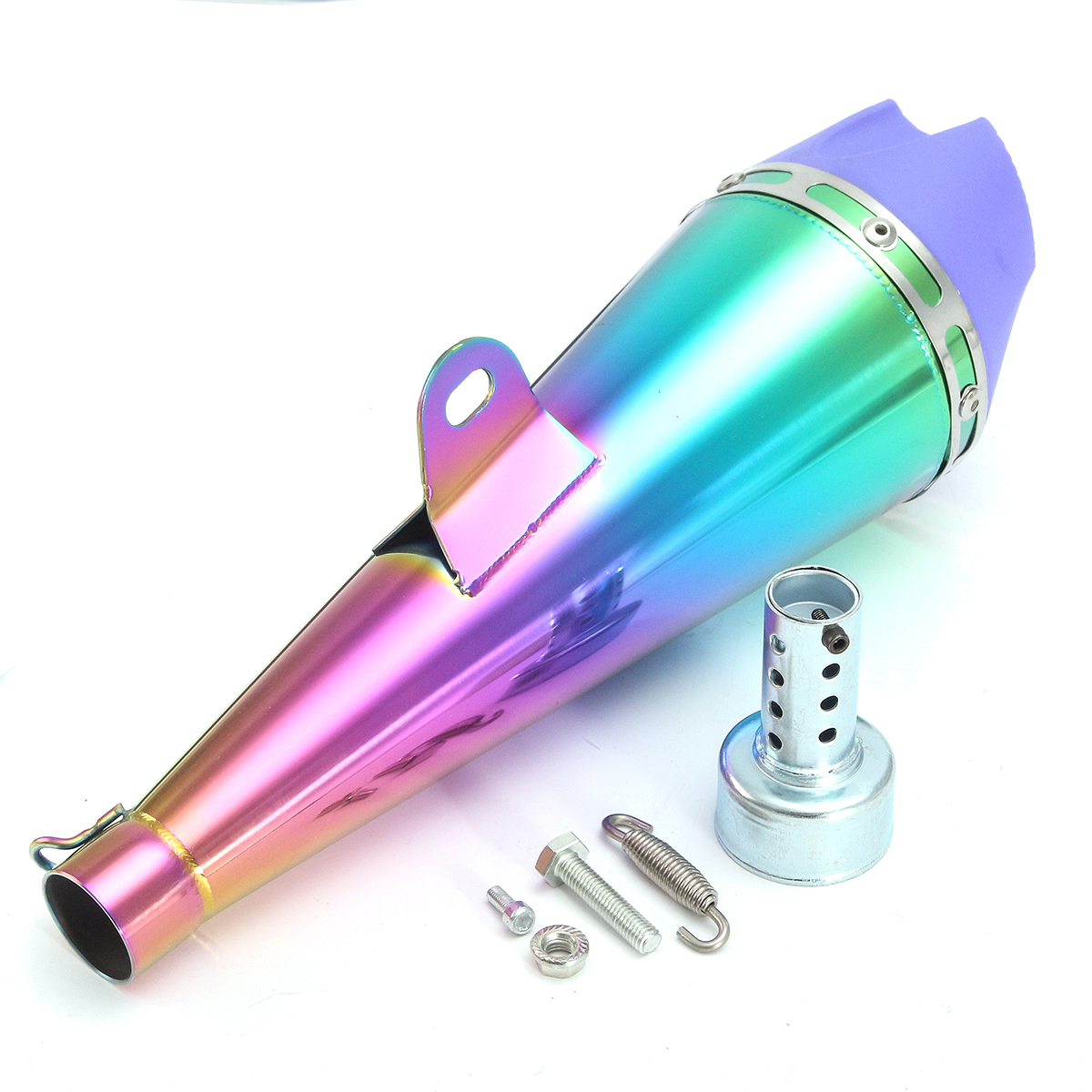

32mm Inlet Universal Motorcycle Exhaust Muffler TailPipe FullColors With Silencer