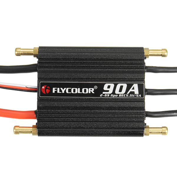 FlyColor Waterproof Brushless 90A ESC With 5.5V / 5A 2-6s BEC For RC Boat  - Photo: 6