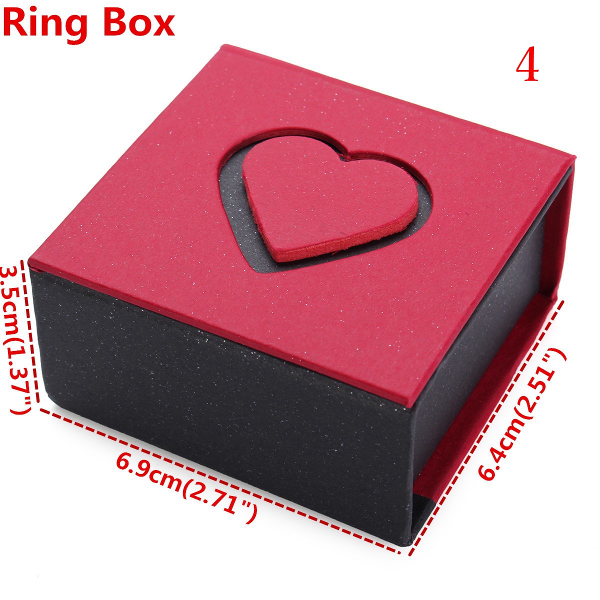 Red Cardboard Ring Bracelet Necklace Charm Gift Case Jewelry Box