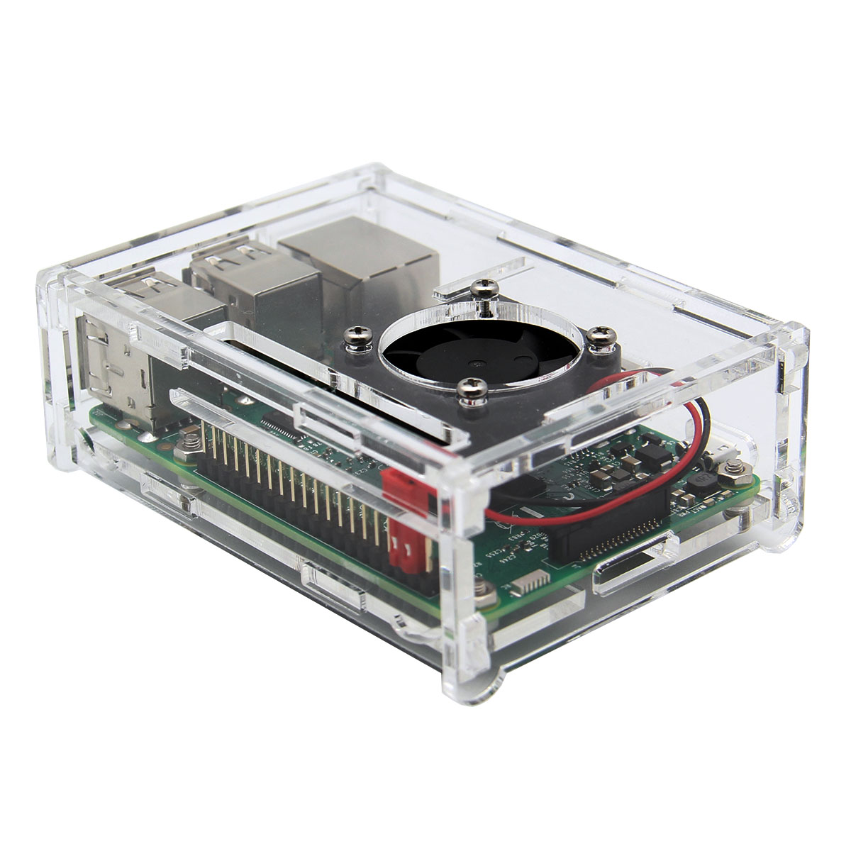5pcs DIY Ultra Slim Low Noise Active Cooling Mini Fan For Raspberry Pi 3 Model B / 2B / B+ 89