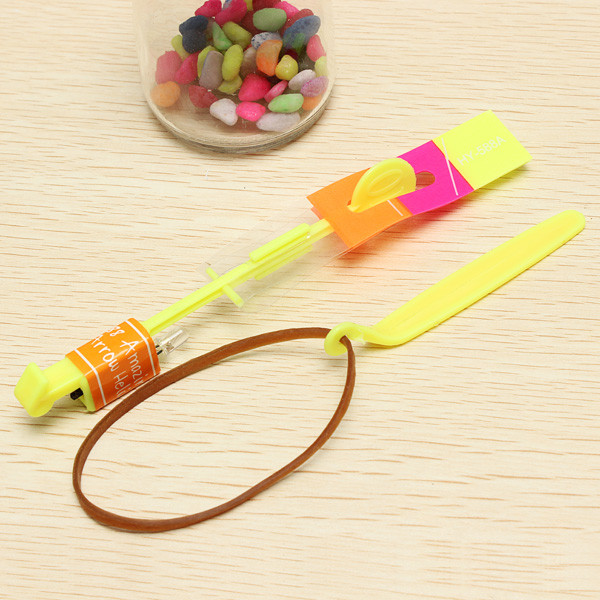 5PCS Amazing Toy LED Flash Rubber Band Helicopter Arrows For Kids - Photo: 1