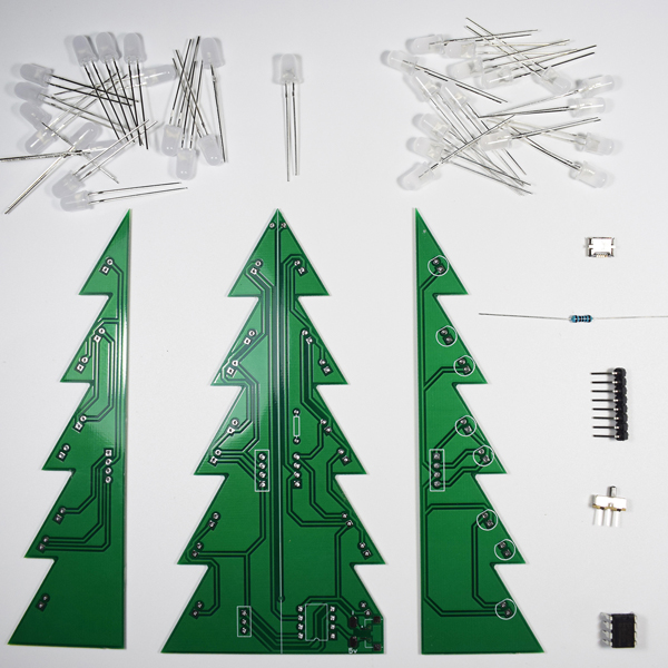 Geekcreit® DIY Star Effect 3D LED Decorative Christmas Tree Kit 22