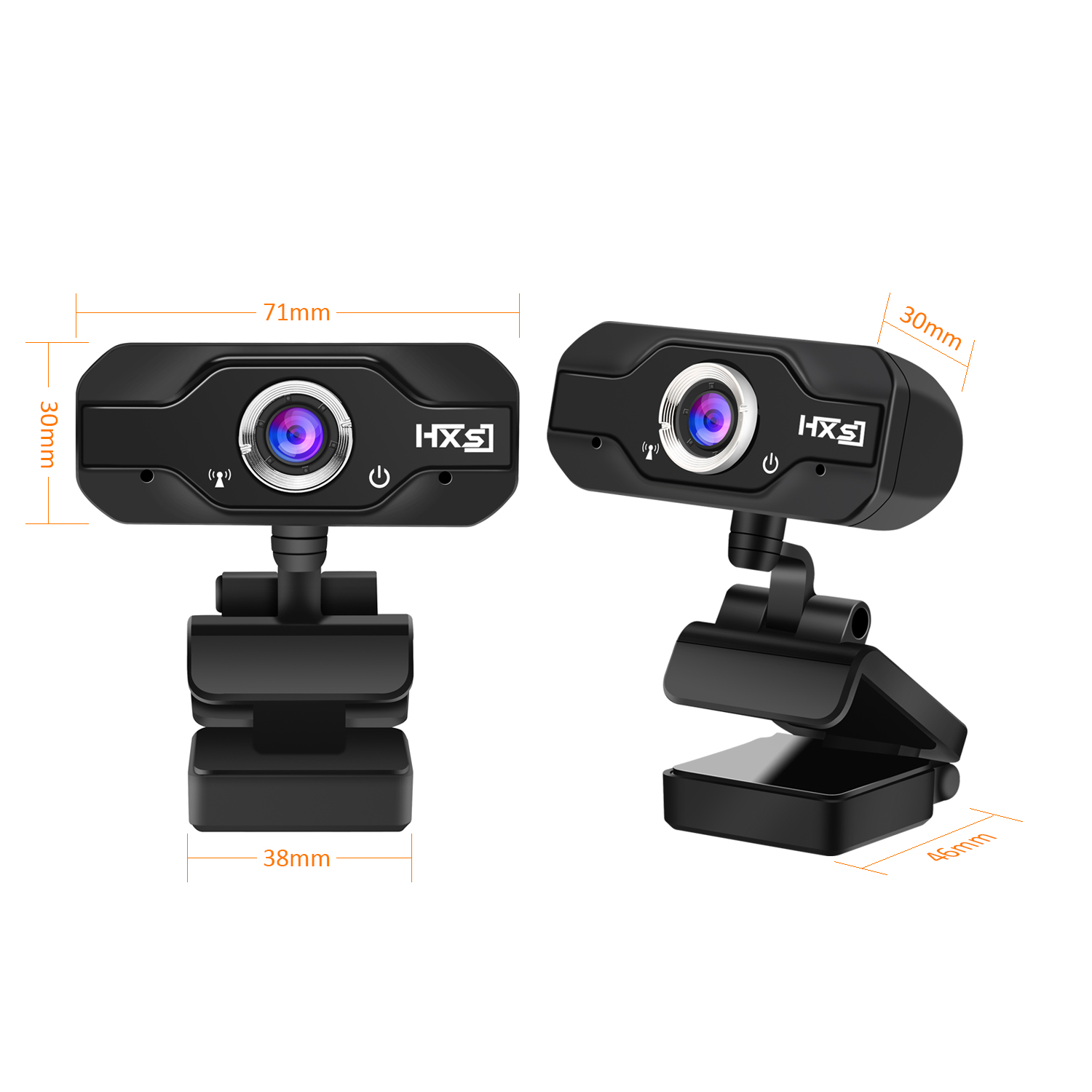 HXSJ HD 720P CMOS Sensor Webcam Built-in Microphone Adjustable Angle for Laptop Desktop 10