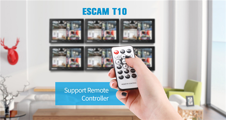 ESCAM T10 10 inch TFT LCD 1024x600 Monitor with VGA HDMI AV BNC USB for PC CCTV Security Camera 23