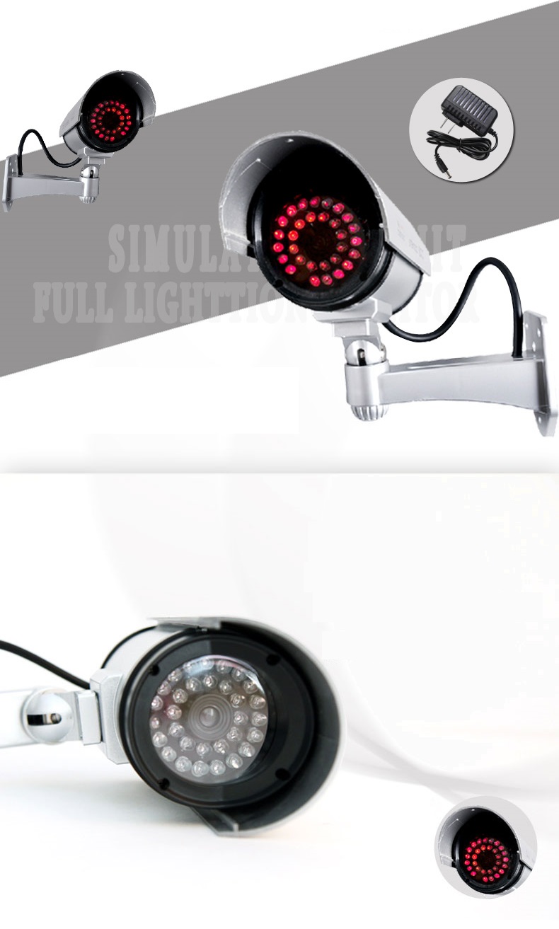 CA-11-05 2-in-1 Power Supply 30pcs IR LED Light Outdoor Fake CCTV Dummy Simulational Camera 6
