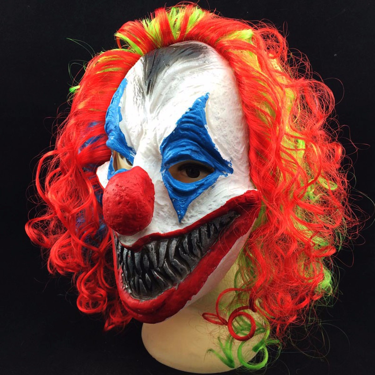 New Halloween Mask Creepy Clown Head Adult Costume Party Fancy Prop Random Colo - Photo: 2