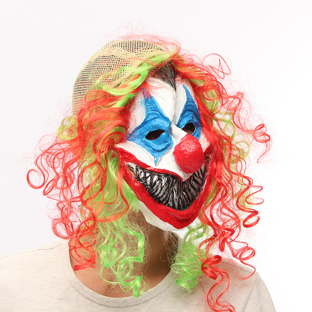 New Halloween Mask Creepy Clown Head Adult Costume Party Fancy Prop Random Colo - Photo: 4