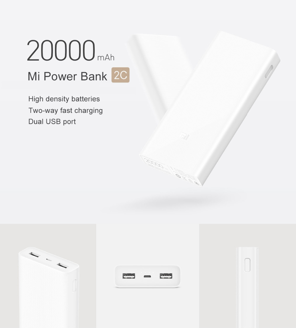 Power Bank 20000mAh Dual USB Output