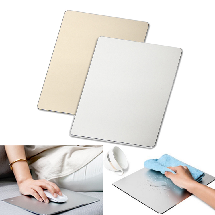 Metal Aluminum Alloy Slim 220x180x2 mm Mouse Pad With Non-slip Rubber Base 9
