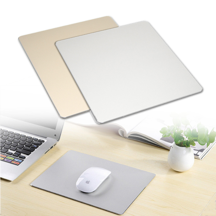 Metal Aluminum Alloy Slim 220x180x2 mm Mouse Pad With Non-slip Rubber Base 6