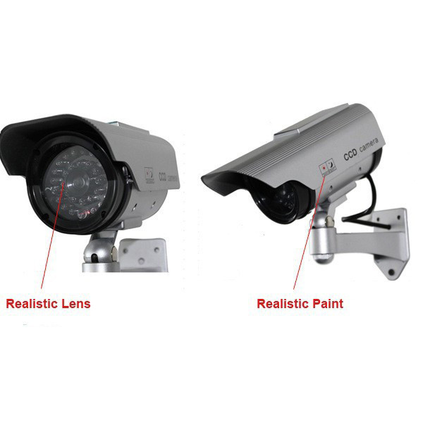 Solar Powered Fake Camera Outoodr Dummy Bullet CCTV Security Surveillance Camera Blinking IR LED 10