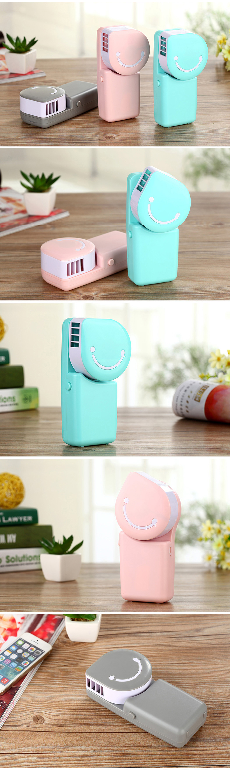 Loskii LX-882 Summer Mini Fan Cooling Portable Air Conditioning USB Charge Hand-held Cool Fan 83