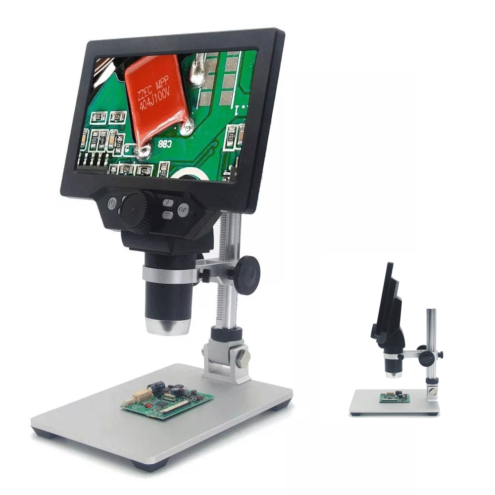 Mustool G600 Digital 1-600X 3.6MP 4.3inch HD LCD Display Microscope Continuous Magnifier with Aluminum Alloy Stand Upgrade Version 1