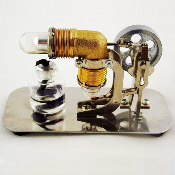 Mini Hot Air Stirling Engine Motor Model Educational Toy Kit