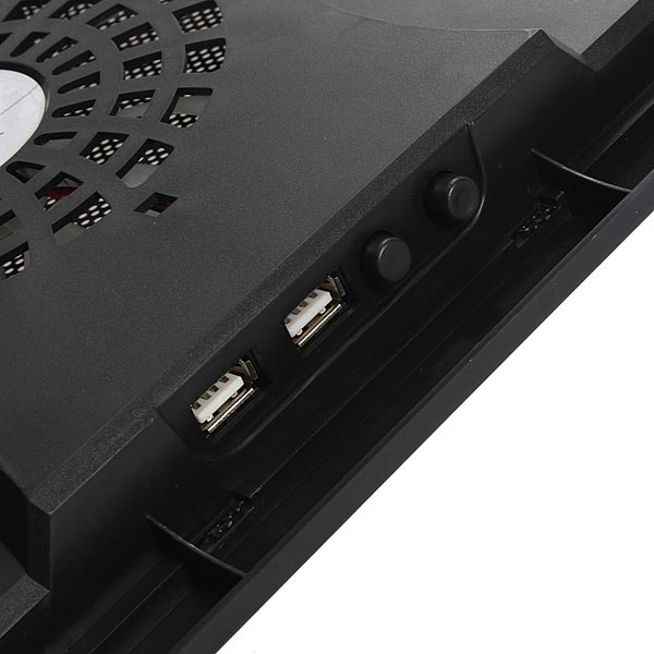 5 Fans LED USB Cooling Adjustable Pad For Laptop Notebook 7-17inch 12