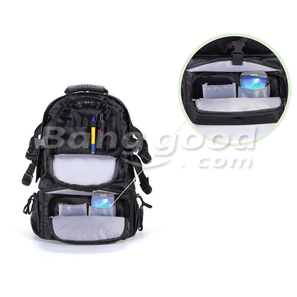 Waterproof Nylon Camera Backpack Bag With Rain Cover For Canon Nikon 44