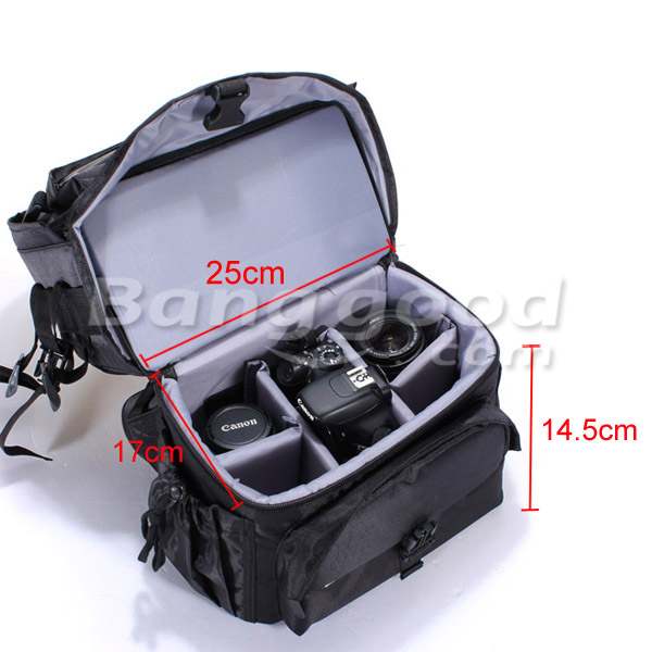 Waterproof Nylon Camera Backpack Bag With Rain Cover For Canon Nikon 12