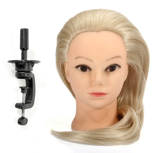18 Inch Blonde Fiber Hair Hairdressing Training Head Model US$17.66 ... - SKU122138.1