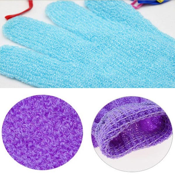 Multicolor Bath Gloves