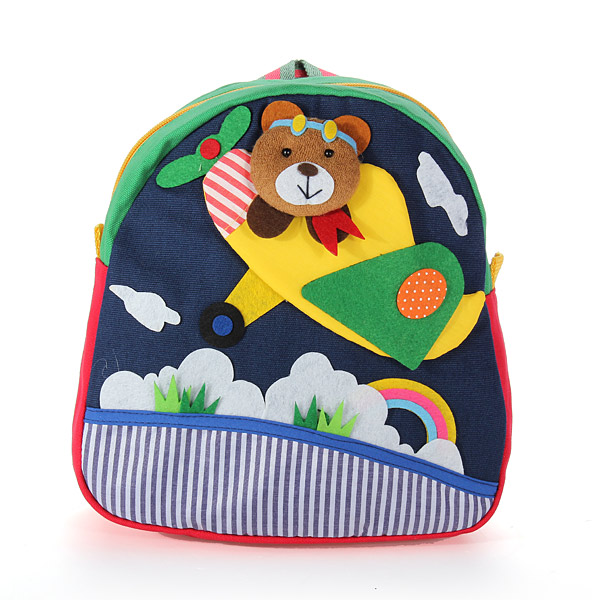 Baby Handmade Cotton Bag 3D Cartoons Plane Bear Backpack