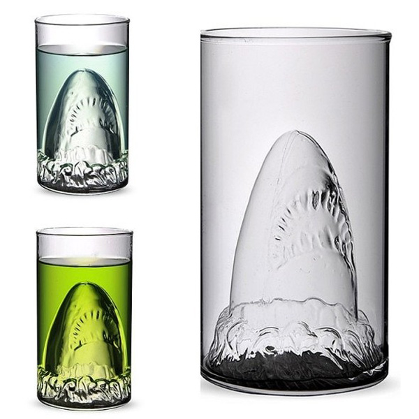 Shark glass cup