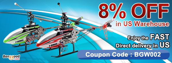 US Warehouse Up to 47% OFF+Extra 8% Discount for RC Helicopters by HongKong BangGood network Ltd.