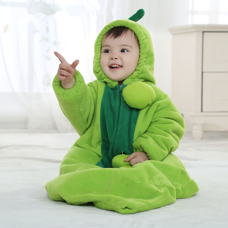 Baby Receiving Sleepsacks Green Pea Sleeping Bag Baby Pajamas