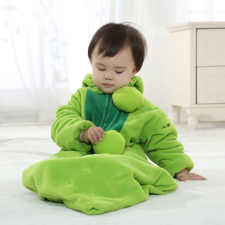 Baby Receiving Sleepsacks Green Pea Sleeping Bag Baby Pajamas