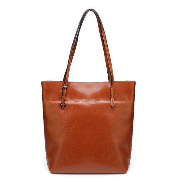Extra 7% OFF Women Vintage Brown Oil Waxing Cowhide Leather Shoulder Bag Handbag by HongKong BangGood network Ltd.