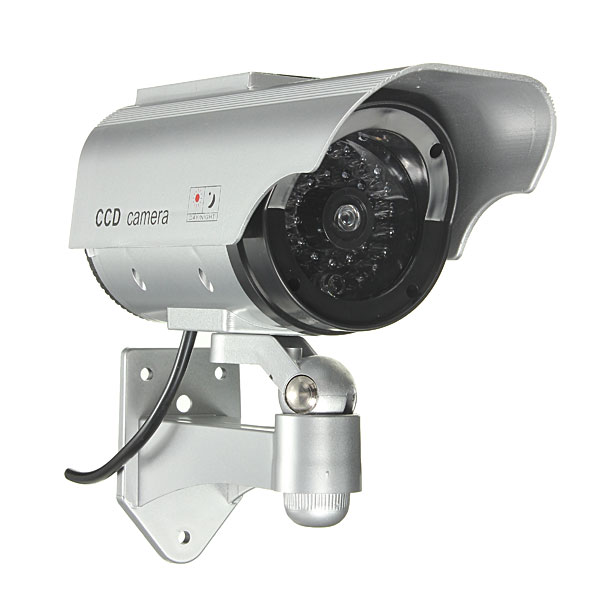 Solar Power Fake CCTV Security Surveillance Outdoor Flash LED Camera 13