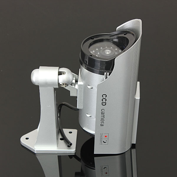 Solar Power Fake CCTV Security Surveillance Outdoor Flash LED Camera 17